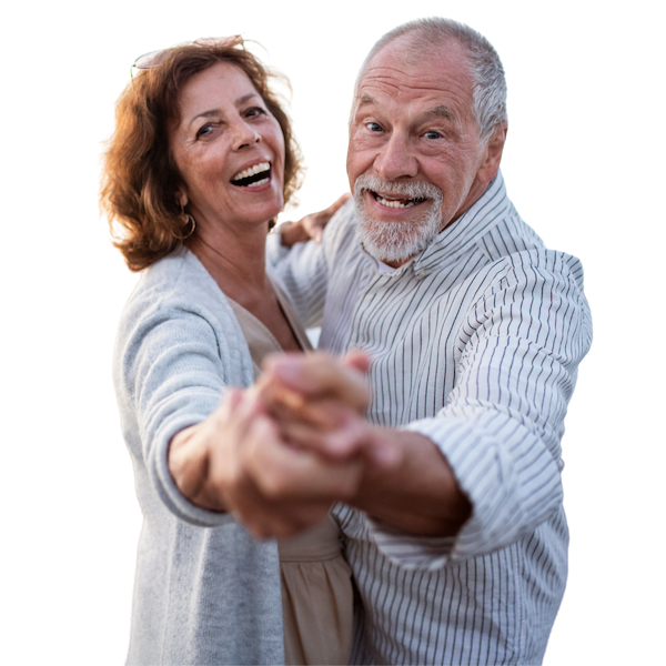 Happy Senior Couple Dancing in Mansfield, CT